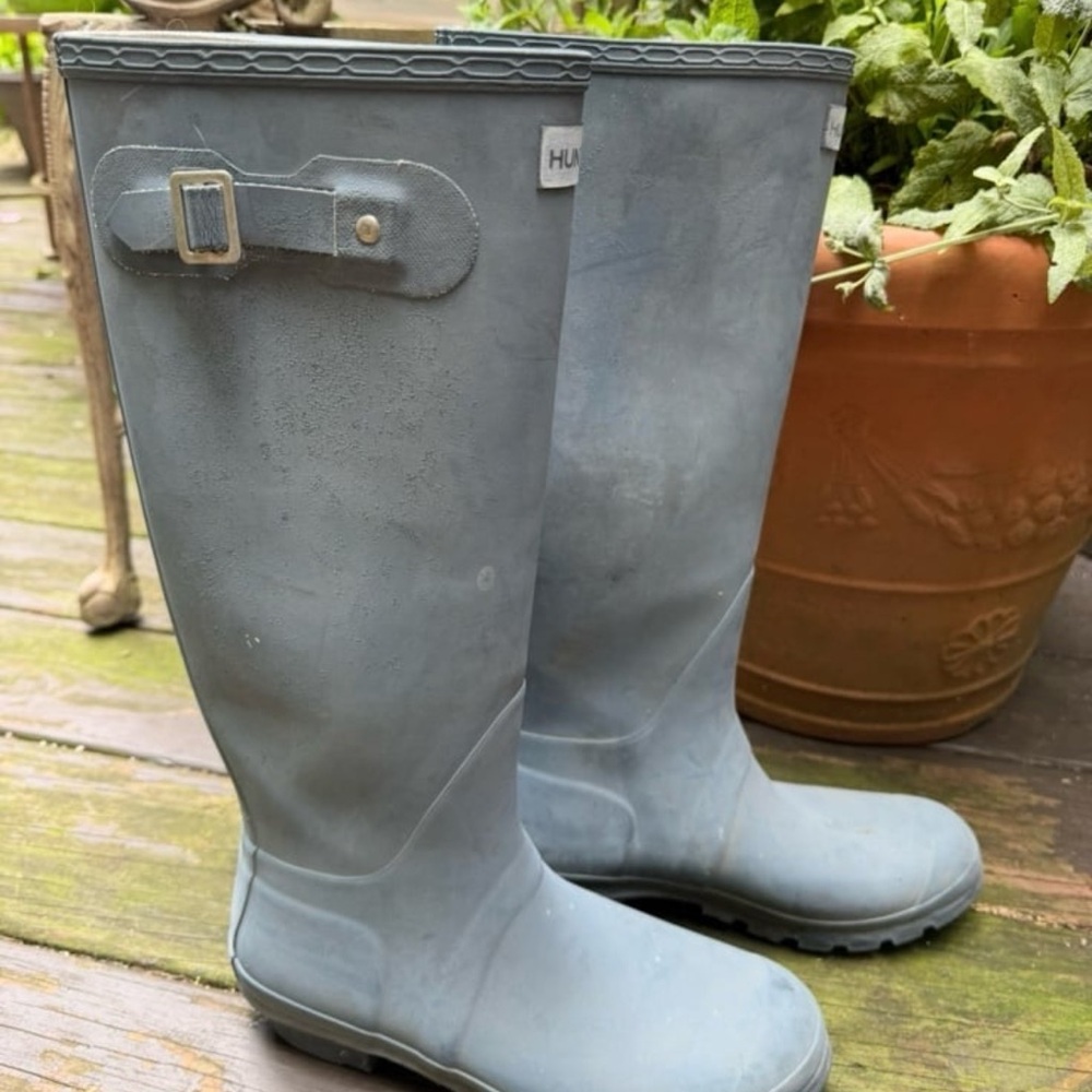 Hunter tall grey  rainboots size 40/41 used grey